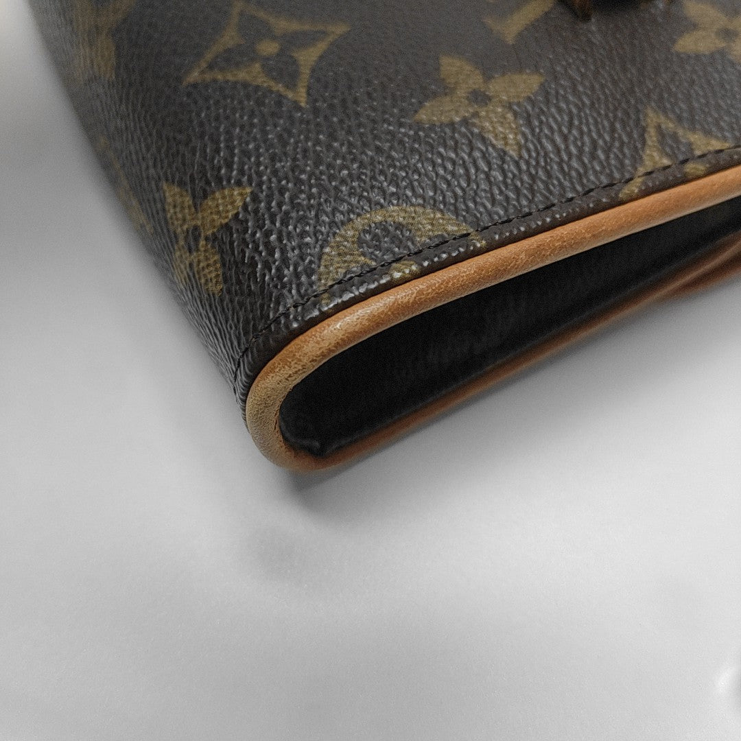 FLORENTINE Monogram Coated Canvas Brown