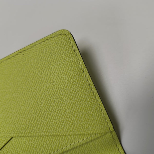 Monogram Coated Canvas Card Holder Yellow