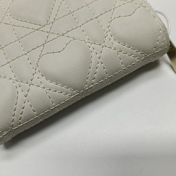 Quilted Calfskin Wallet White
