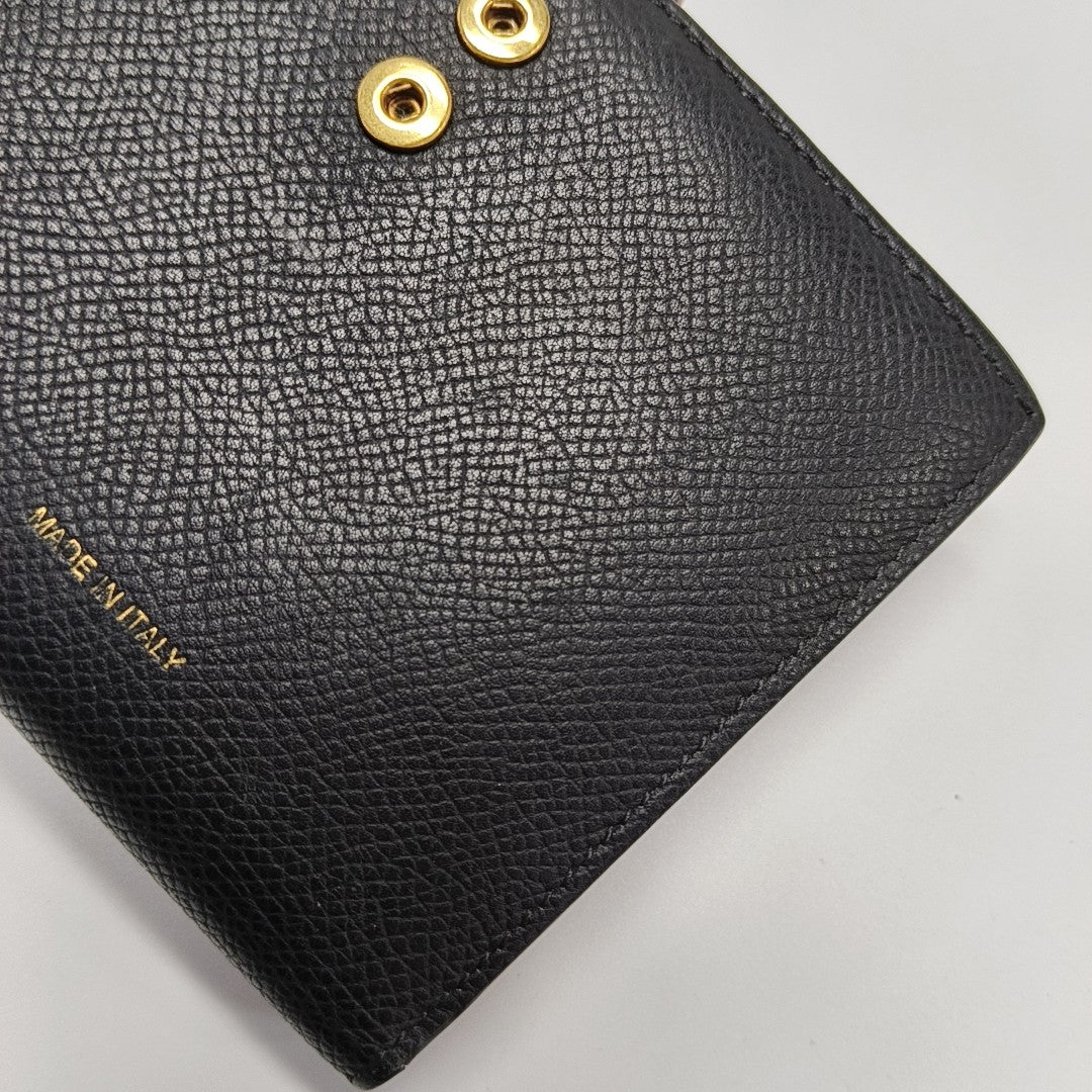 STRAP Calfskin Black Wallet