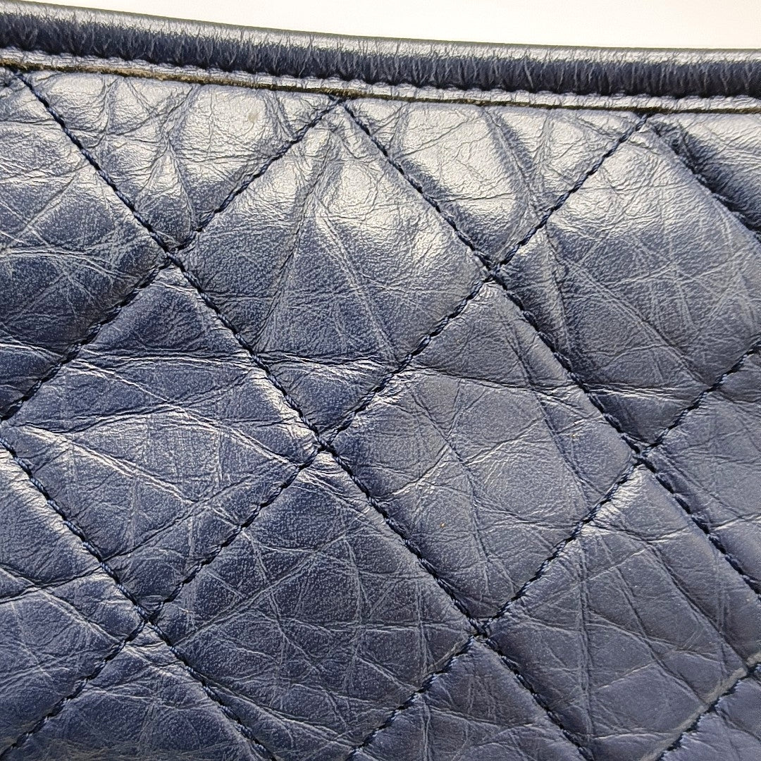 GABRIELLE Small Quilted Calfskin Blue