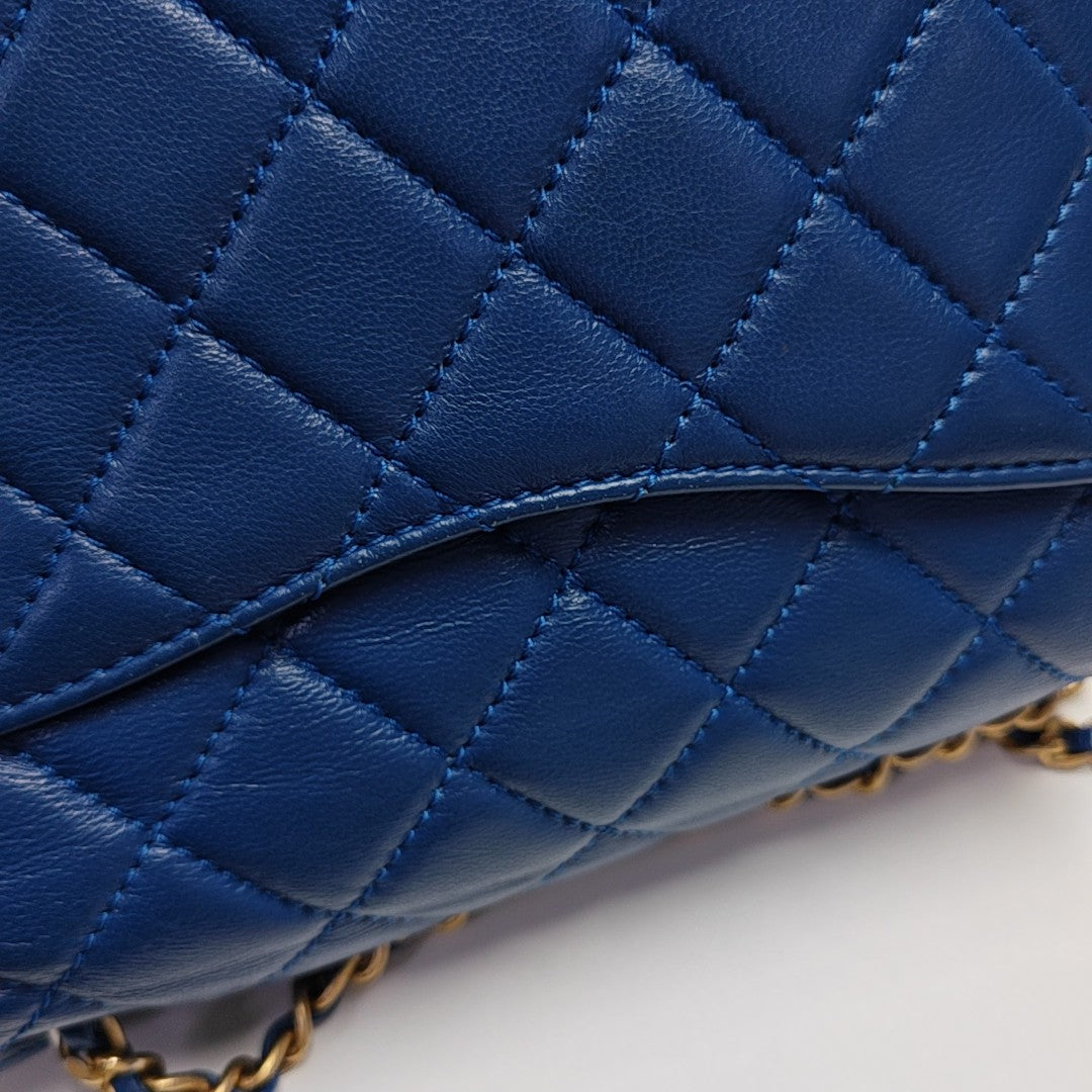 CLASSIC FLAP Mini Quilted Lambskin Blue