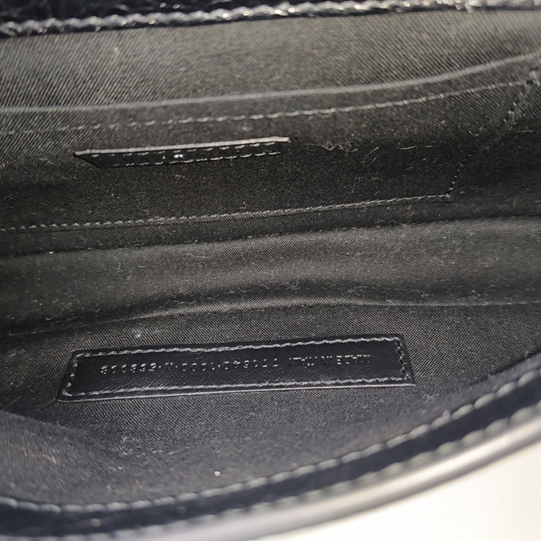Lambskin Shoulder Bag Small Black