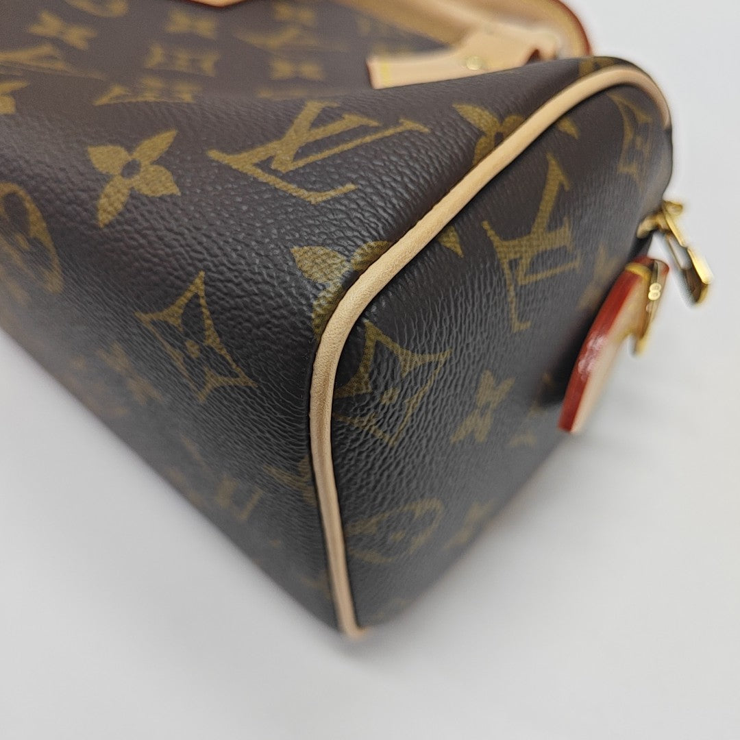 SPEEDY 20 Monogram Coated Canvas Brown