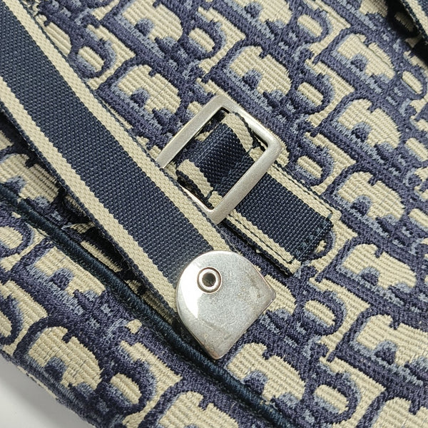 Oblique Canvas Backpack Blue