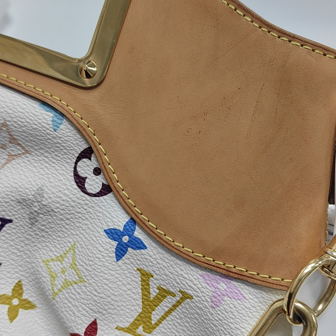 JUDY MM Monogram Coated Canvas White