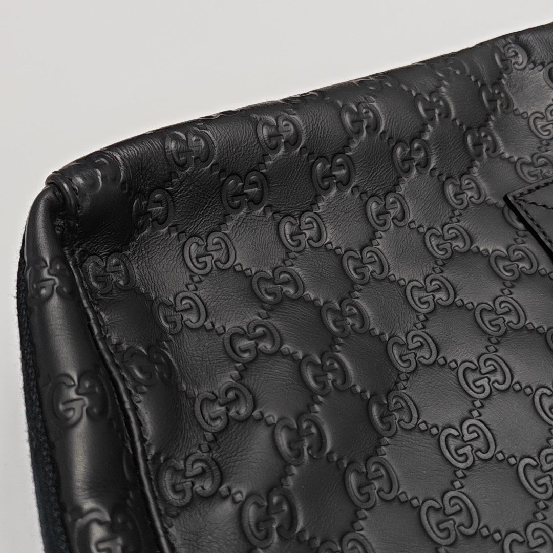 Monogram Calfskin Shoulder Bag Black