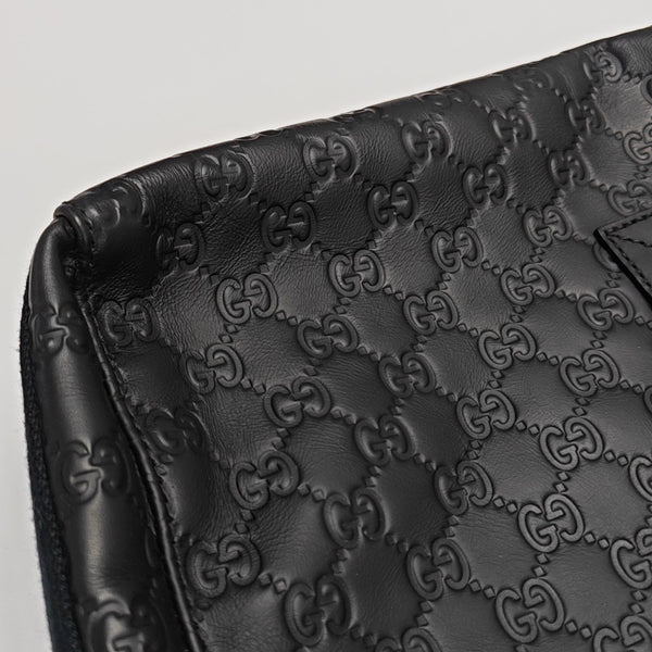Monogram Calfskin Shoulder Bag Black