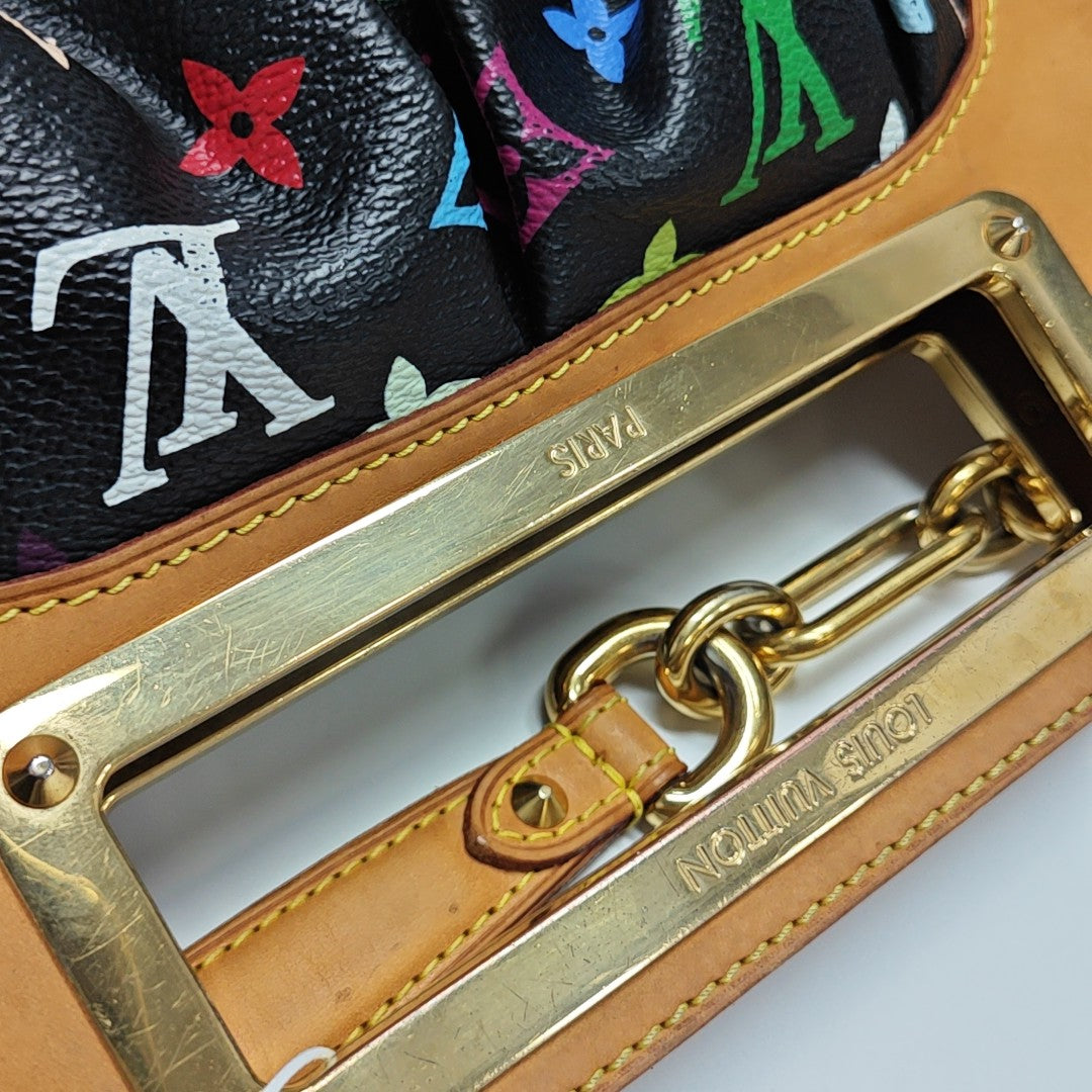 JUDY PM Monogram Coated Canvas Black