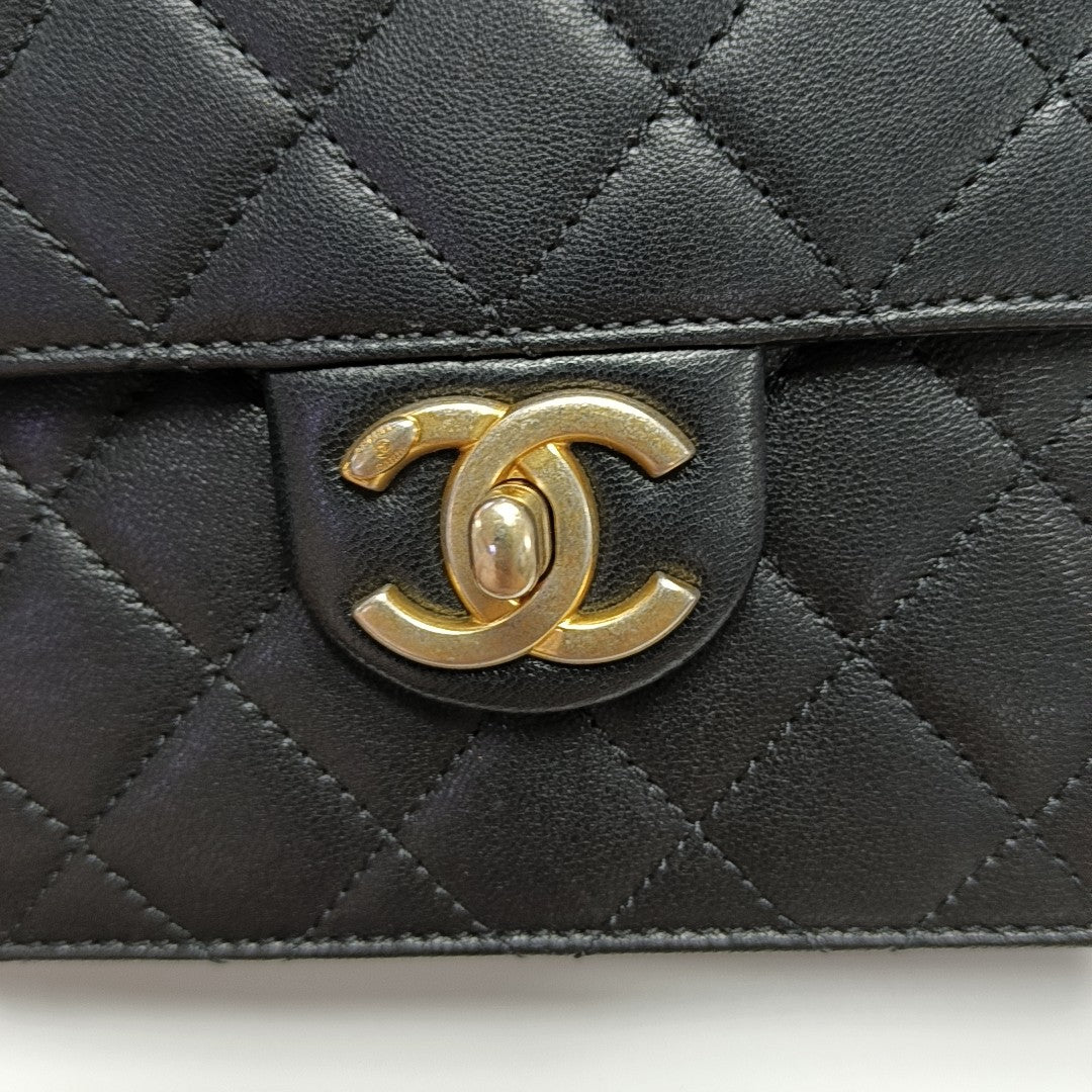 Quilted Lambskin Mini Black