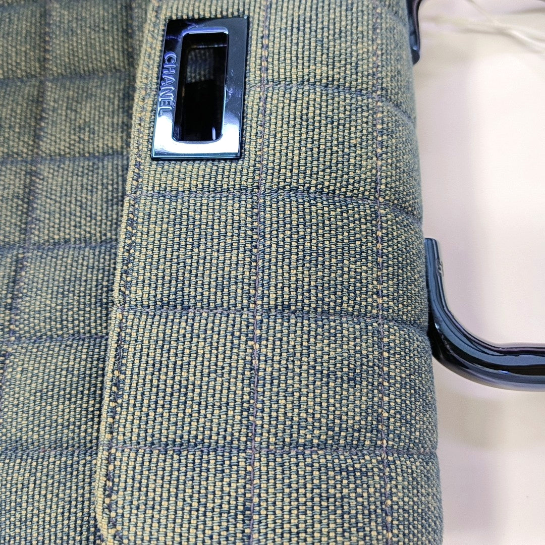 2.55 Quilted Canvas Blue