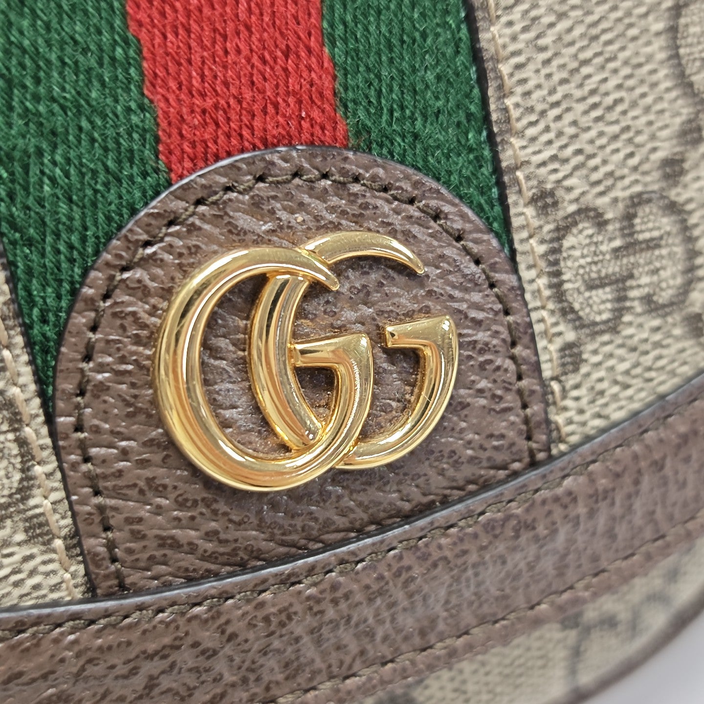 Ophidia Mini Monogram Coated Canvas Beige
