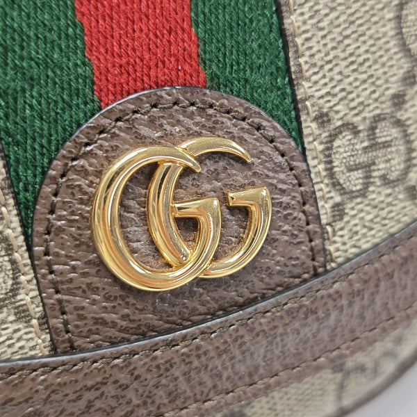 Ophidia Mini Monogram Coated Canvas Beige