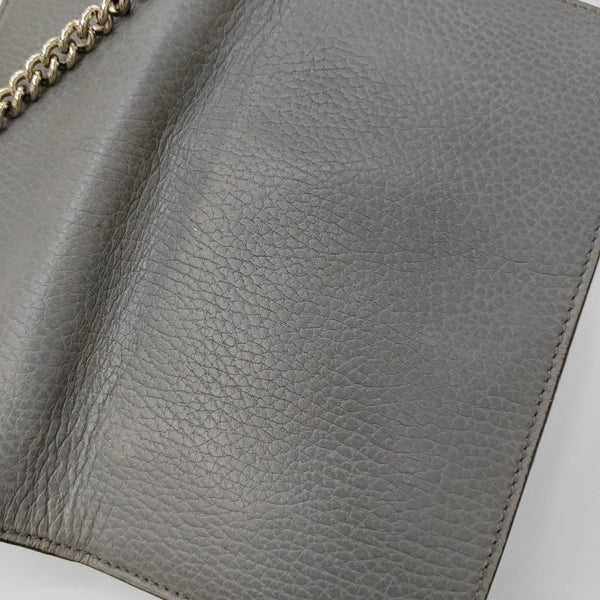 Interlocking G Small Calfskin Gray