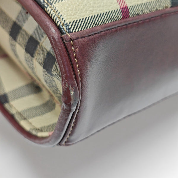 Coated Canvas Tote Bag Beige