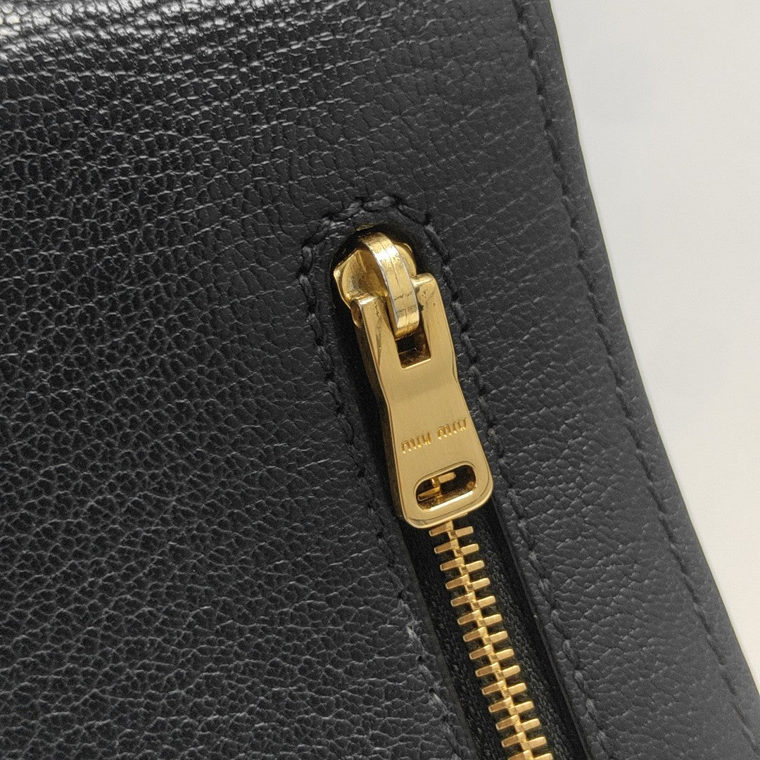Calfskin Top Handle Bag Blue