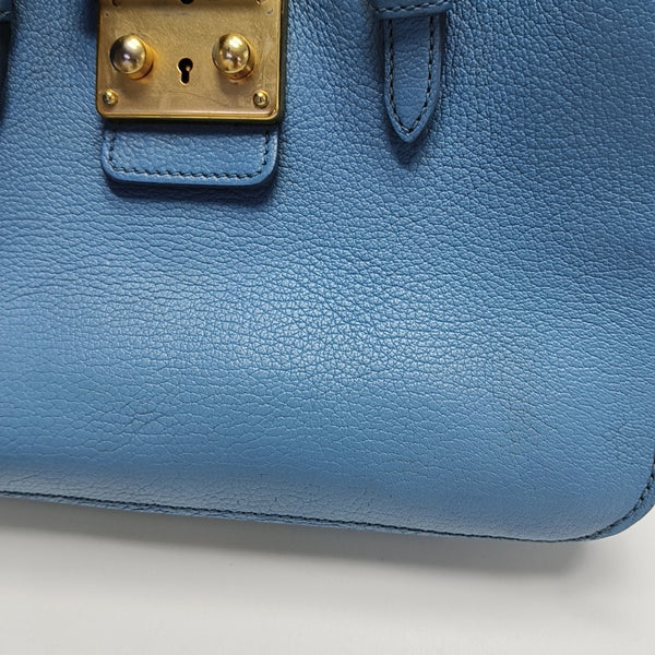 Calfskin Shoulder Bag Blue