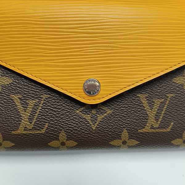 MARIE LOU Monogram Coated Canvas Brown Wallet
