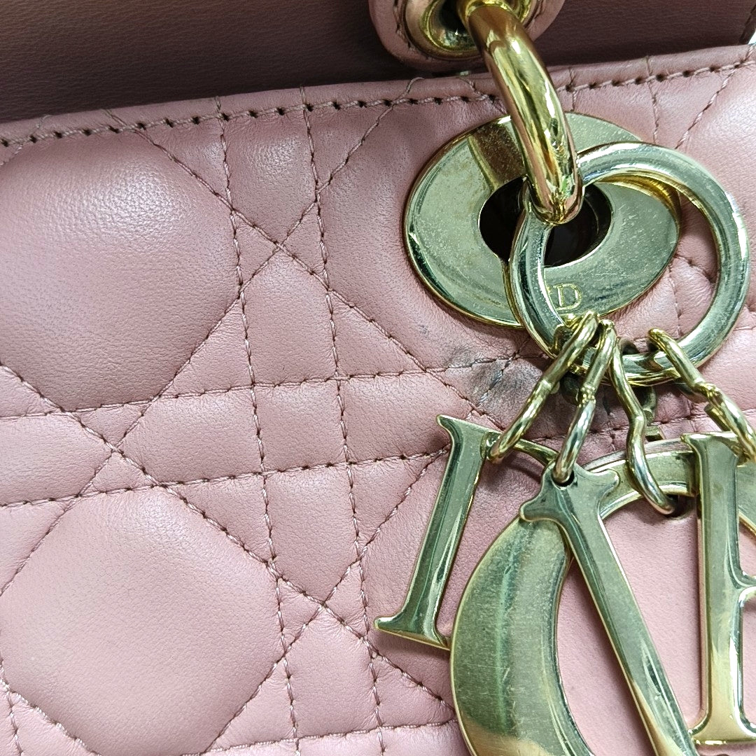 Lady Dior Small Cannage Lambskin Pink