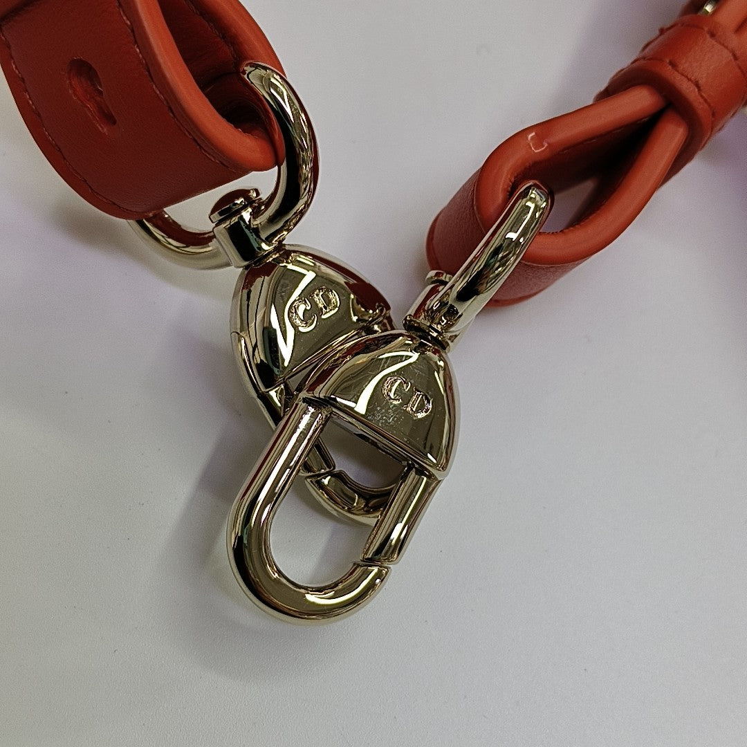 Lady Dior Small Cannage Lambskin Orange