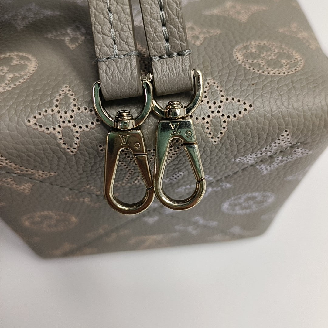 BELLA Monogram Calfskin Gray