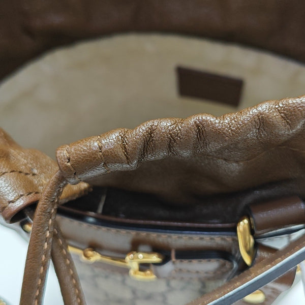 Horsebit 1955 Small Coated Canvas Beige