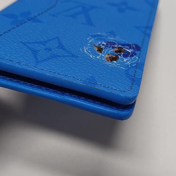 BRAZZA Coated Canvas Blue Card Holder