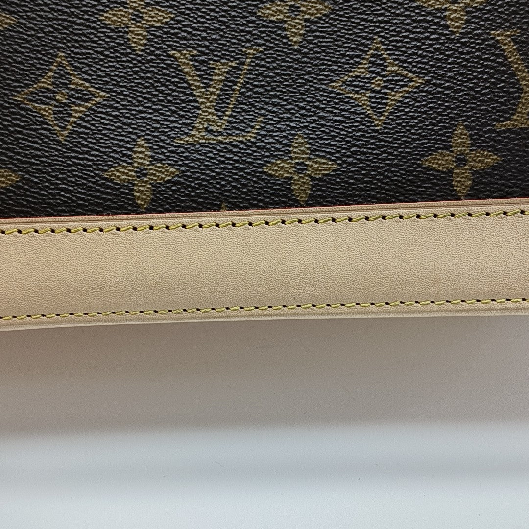 ALMA BB Monogram Coated Canvas Brown