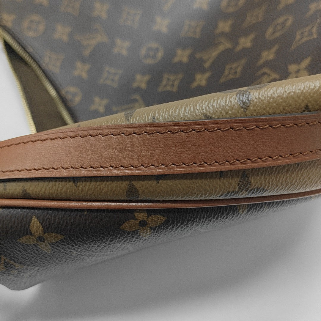 LOOP HOBO Monogram Coated Canvas Brown