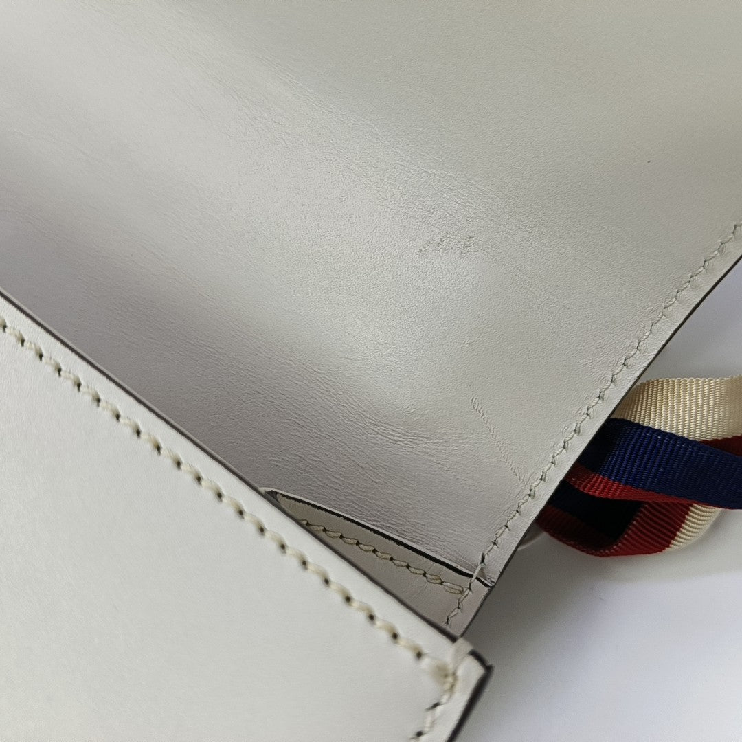 Sylvie Small Calfskin White