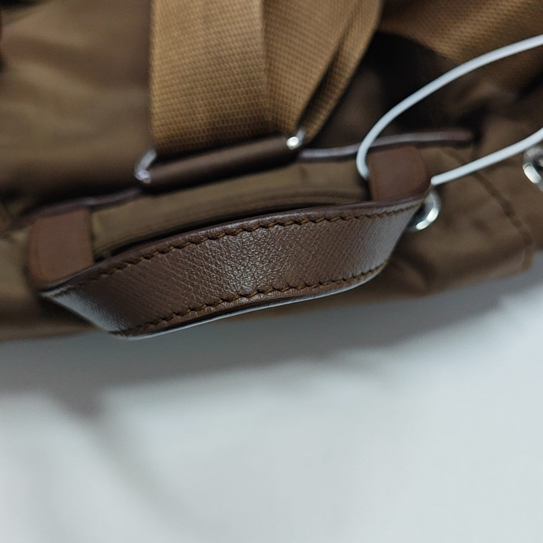 Nylon Backpack Brown