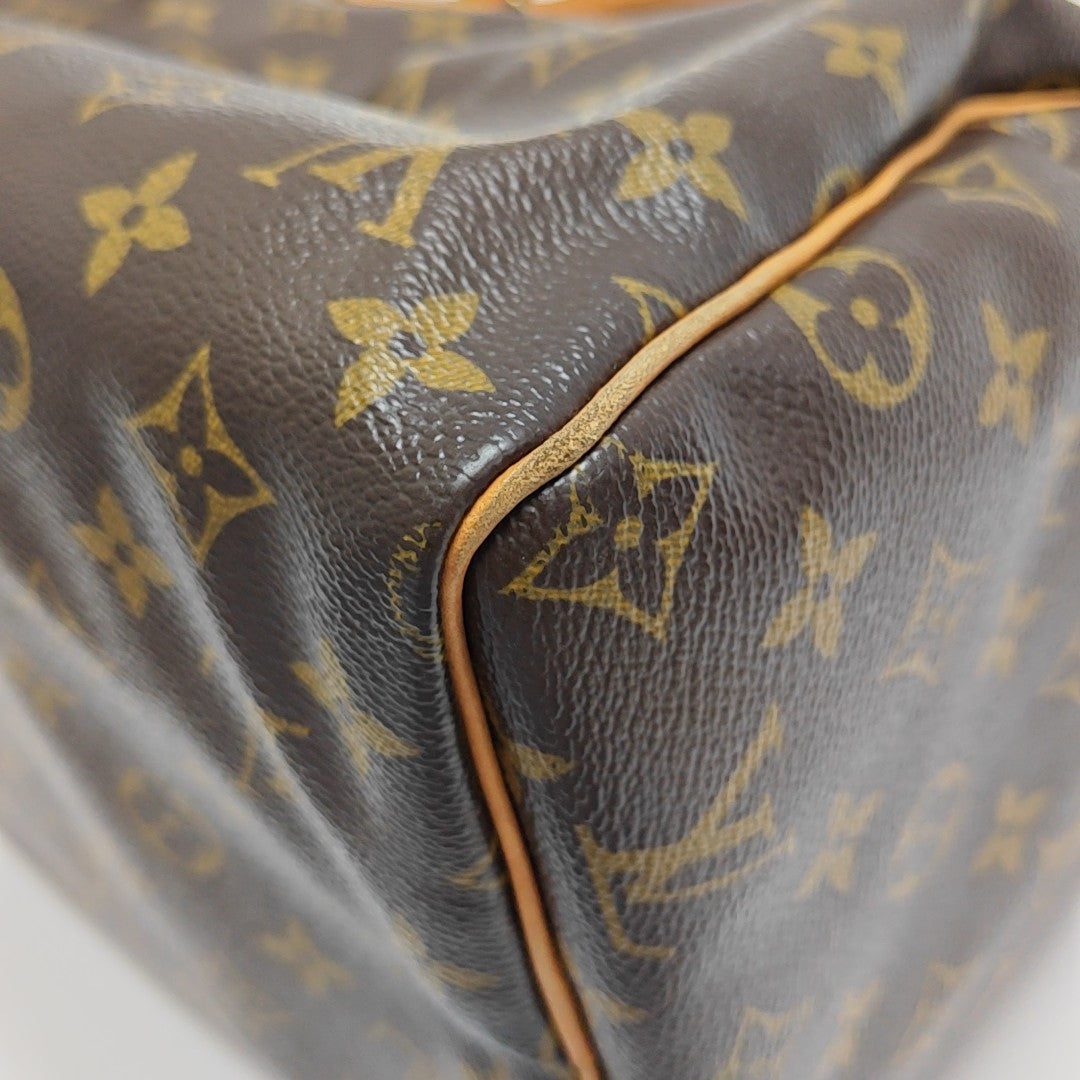 SPEEDY 30 Monogram Coated Canvas Brown