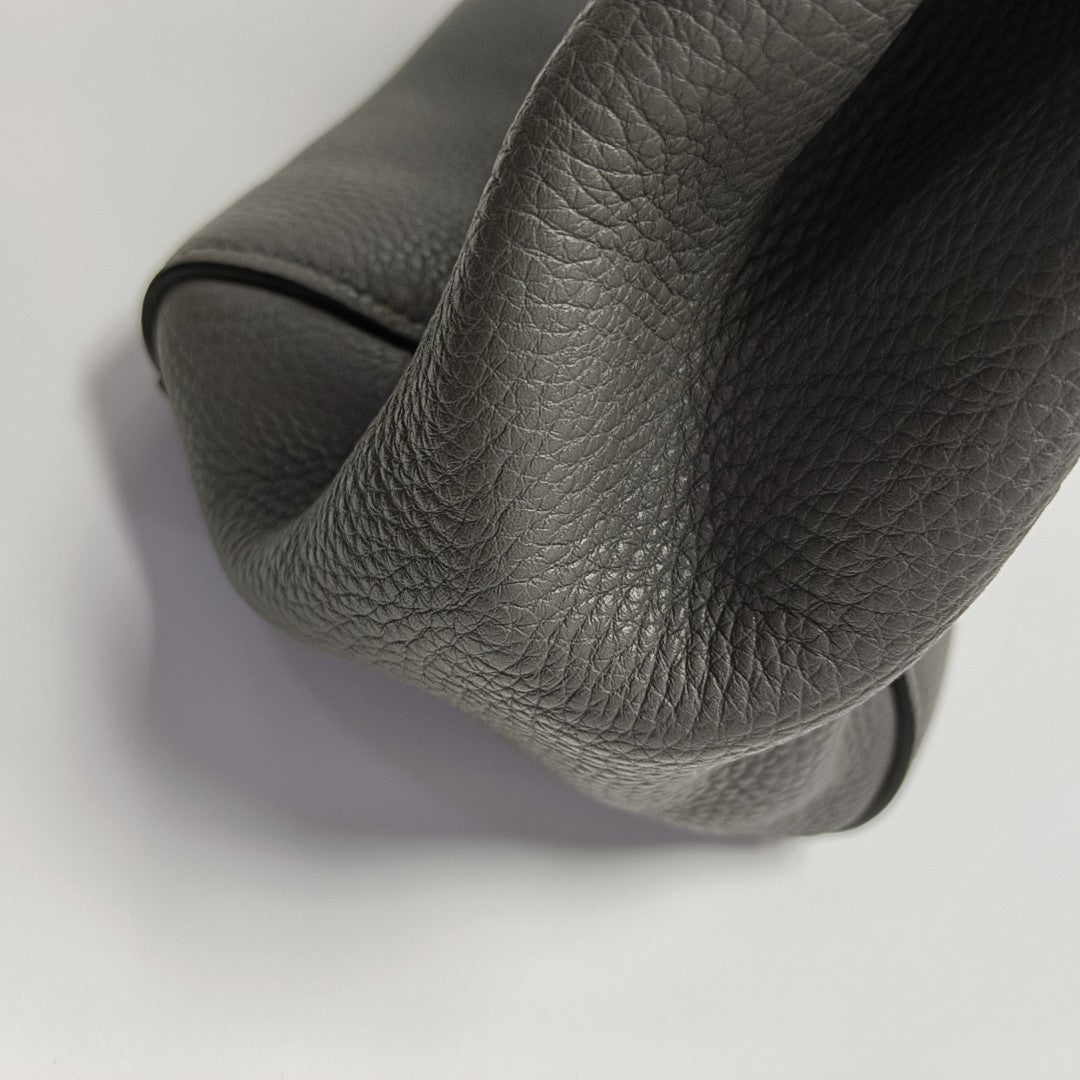 Leather Tote Bag Gray