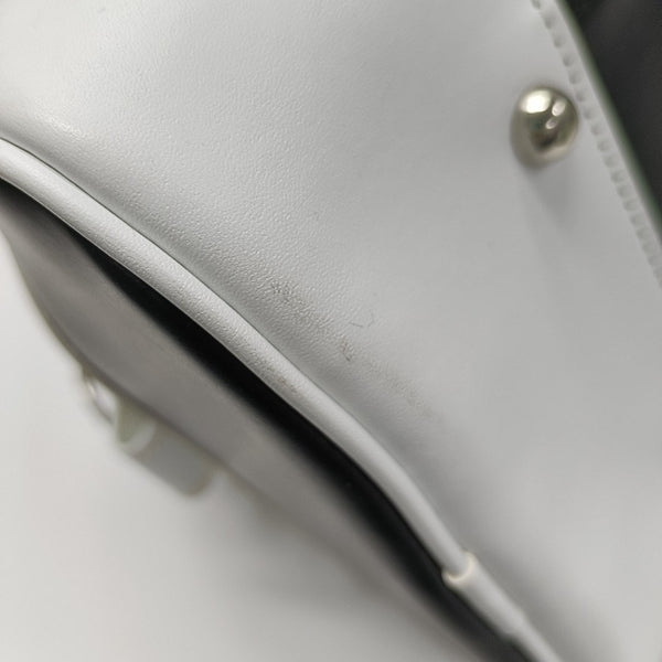 Leather Top Handle Bag Black