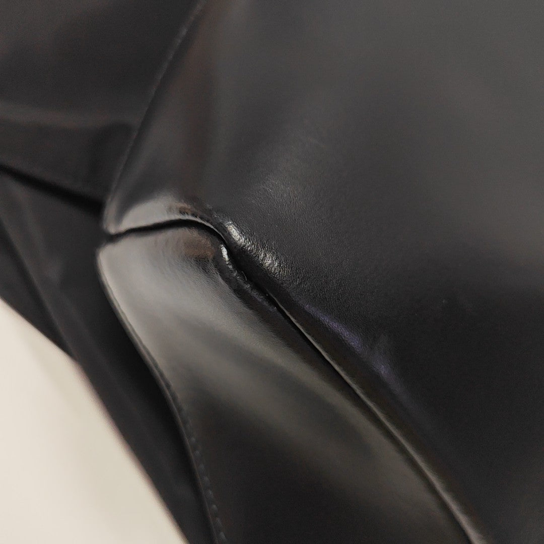 Nylon Top Handle Bag Black