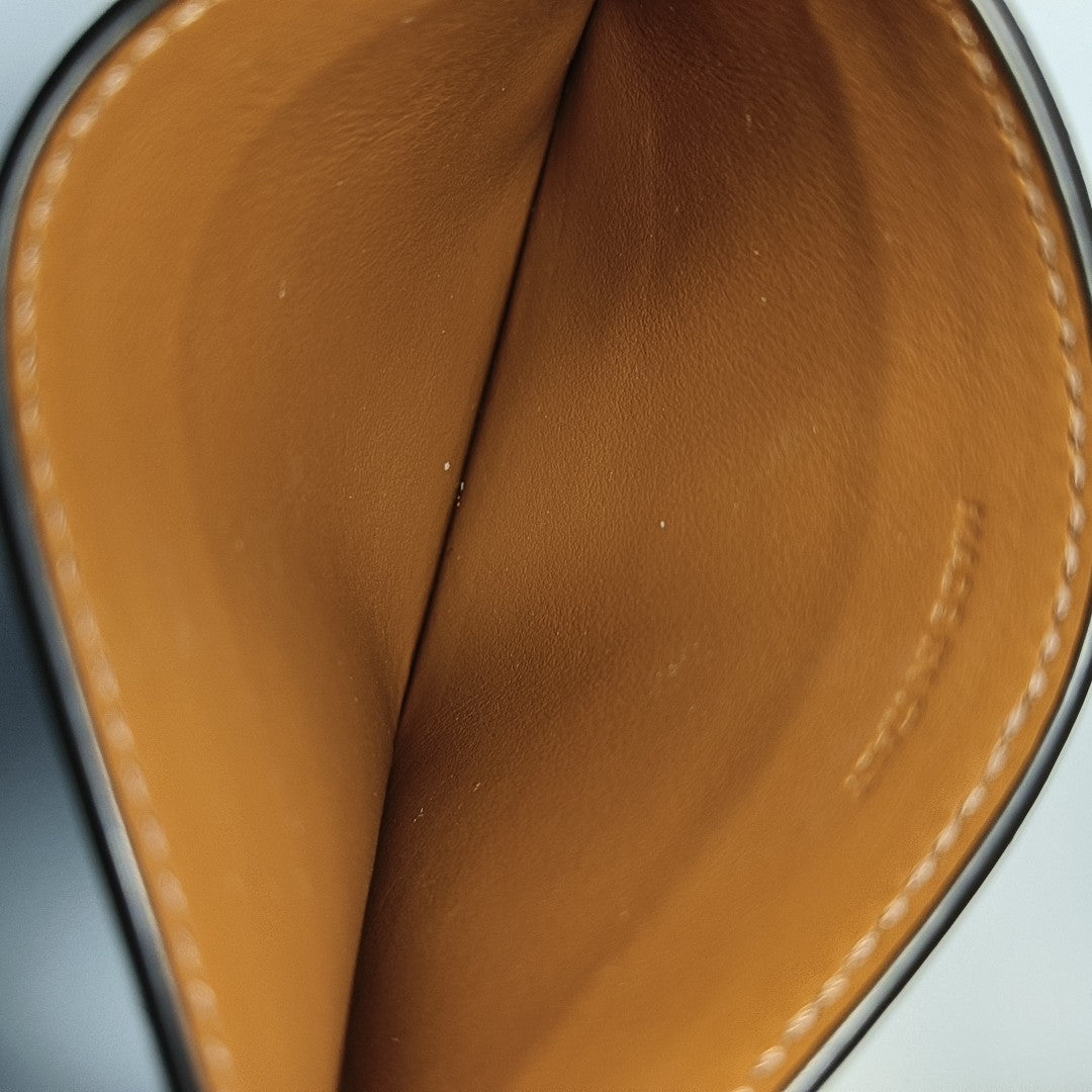 Coated Canvas Card Holder Brown