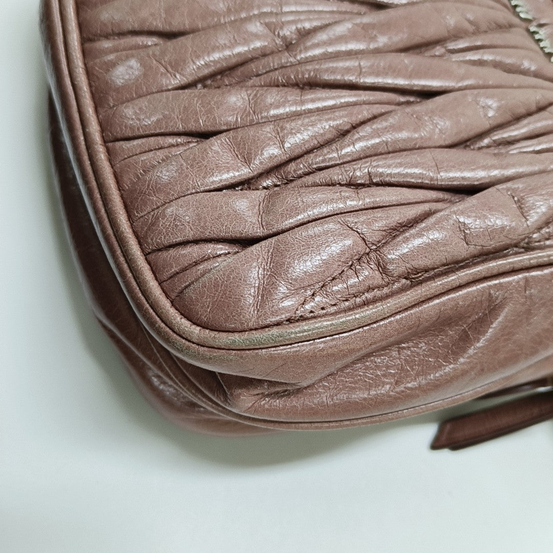 Matelassé Quilted Calfskin Brown