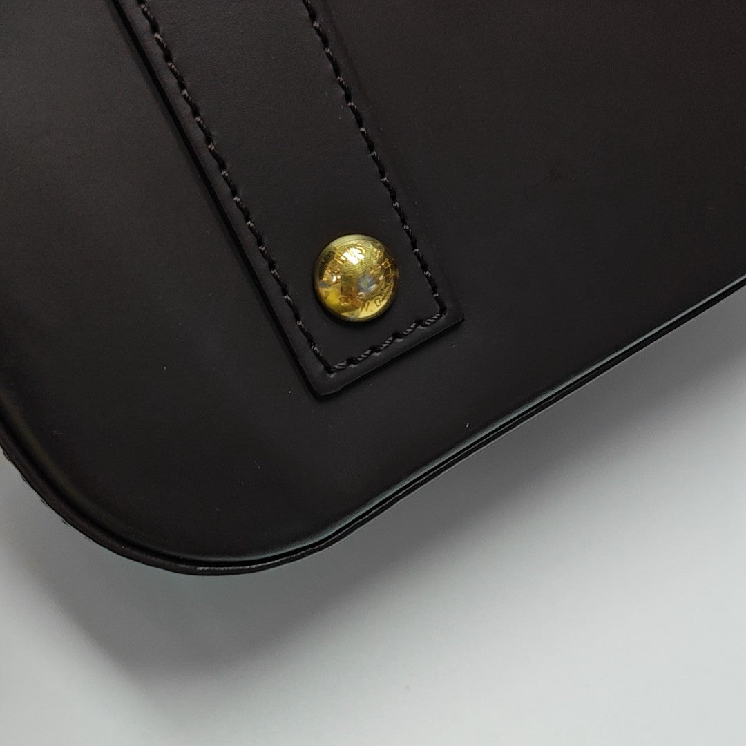ALMA BB Damier Ebene Coated Canvas Brown