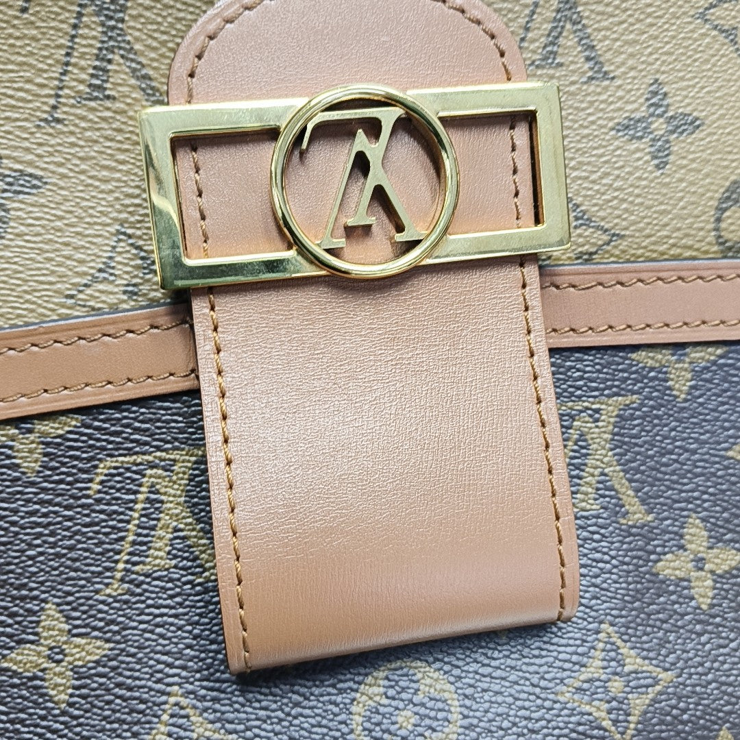 DAUPHINE MM Monogram Coated Canvas Brown