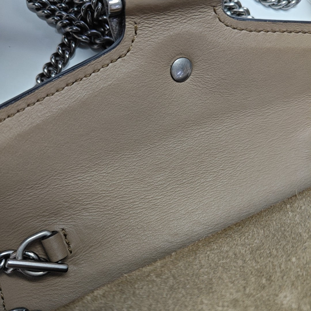 Dionysus Super Mini Monogram Coated Canvas Beige