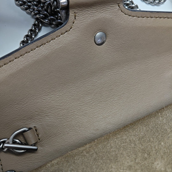 Dionysus Super Mini Monogram Coated Canvas Beige