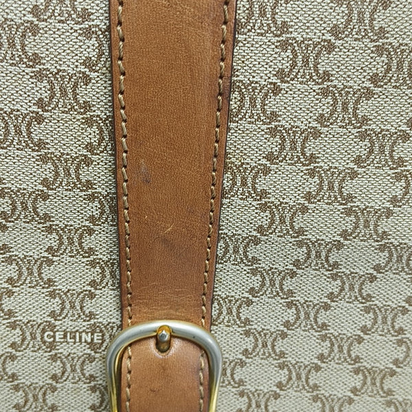 Coated Canvas Crossbody Bag Beige