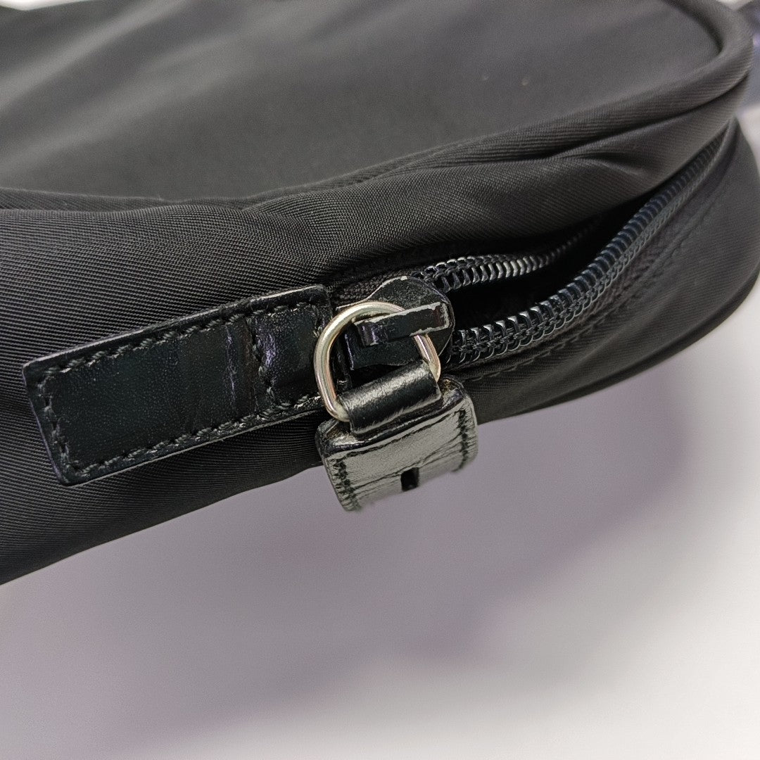 Nylon Top Handle Bag Black