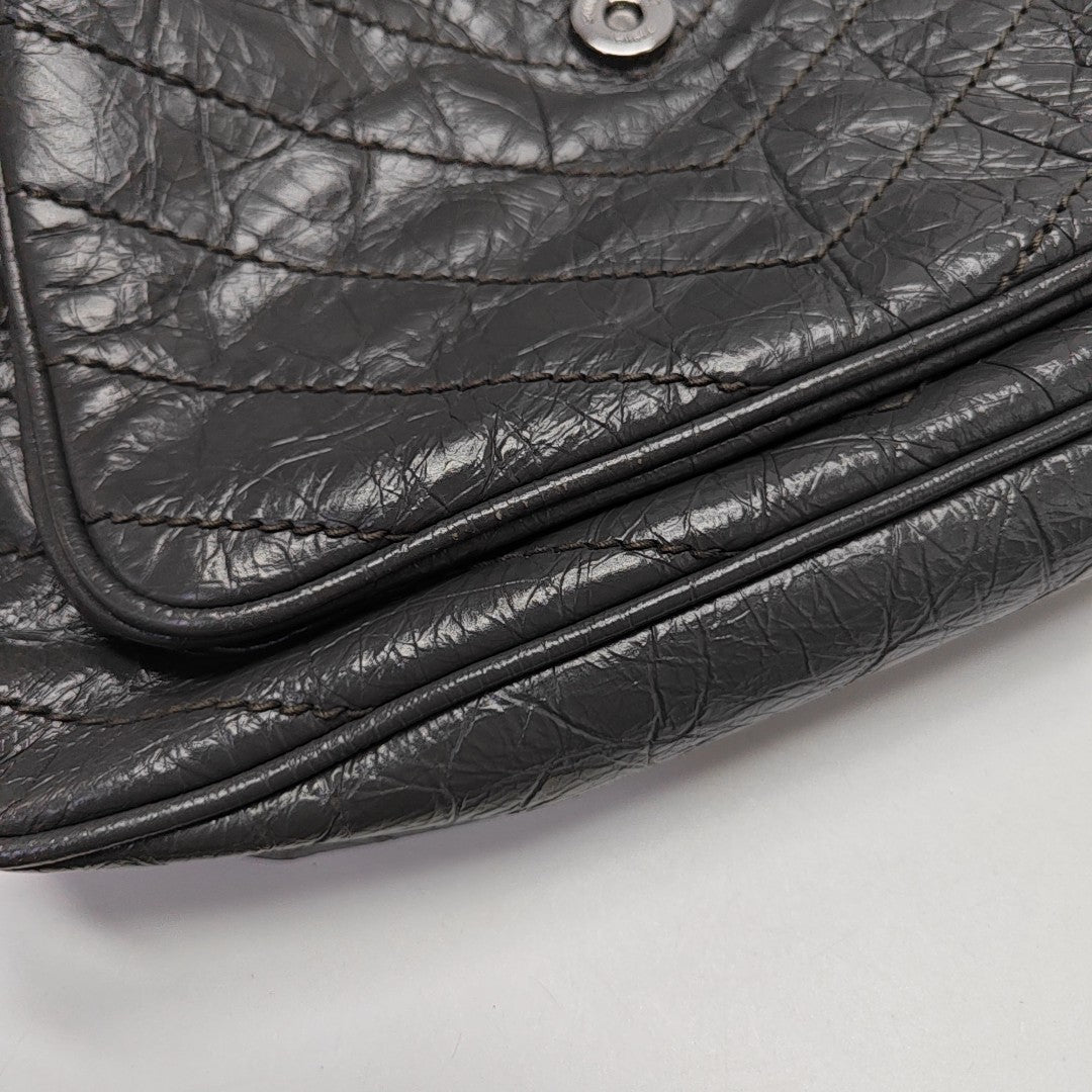 NIKI Medium Chevron Calfskin Gray