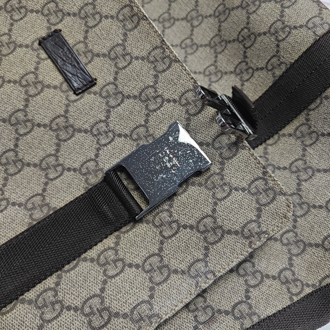 Monogram Coated Canvas Shoulder Bag Black