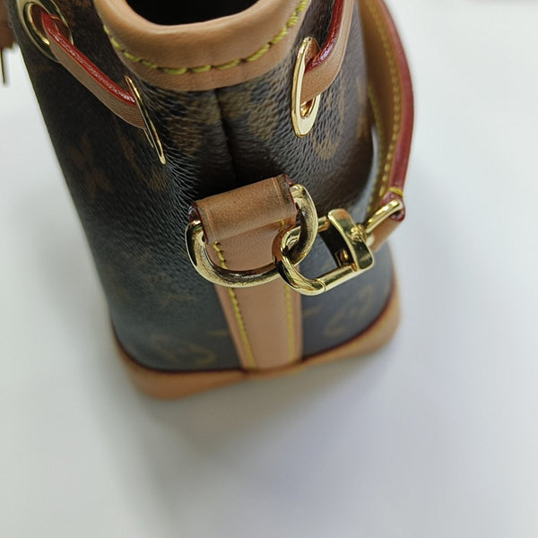 NOÉ Nano Monogram Coated Canvas Brown