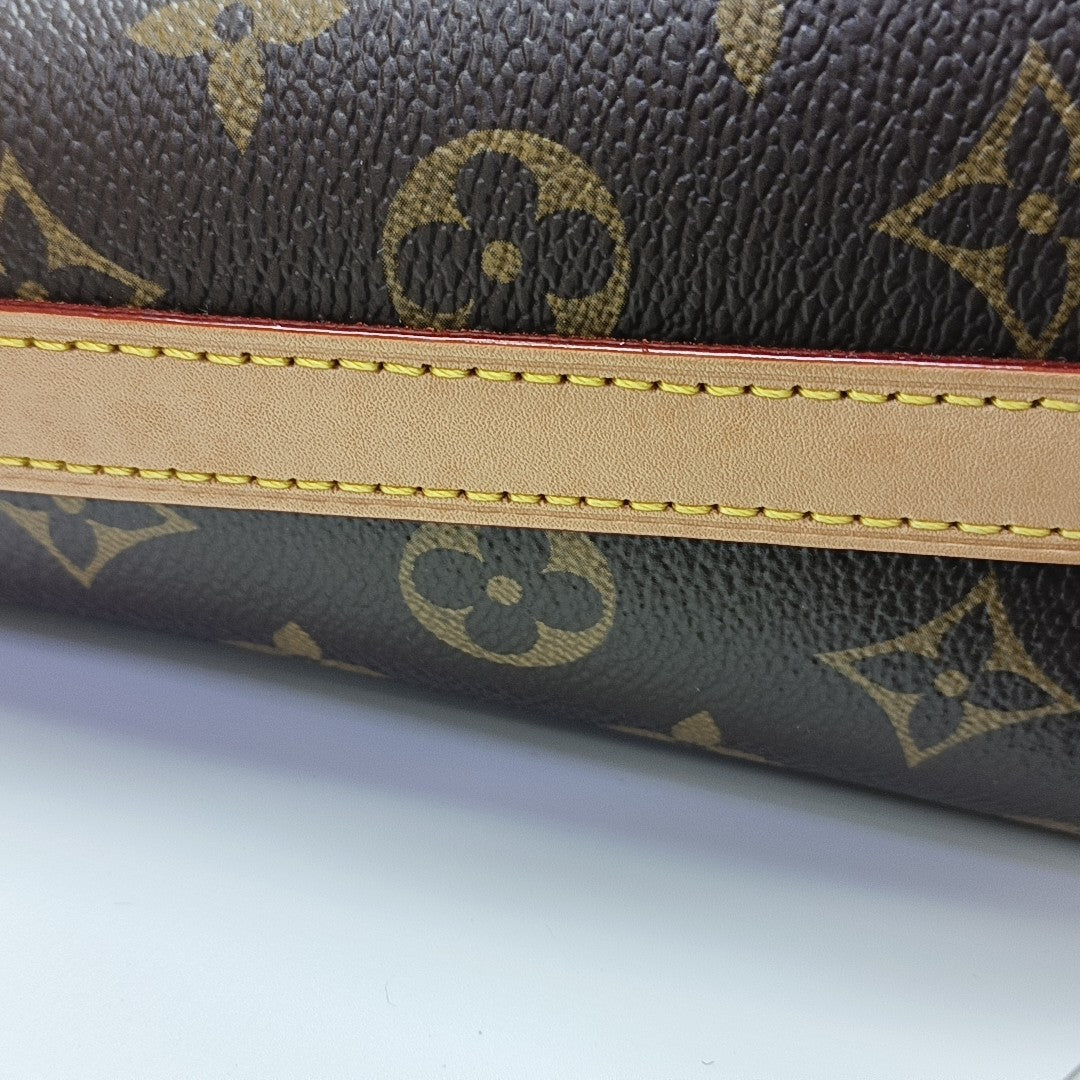 Monogram Coated Canvas Shoulder Bag Brown