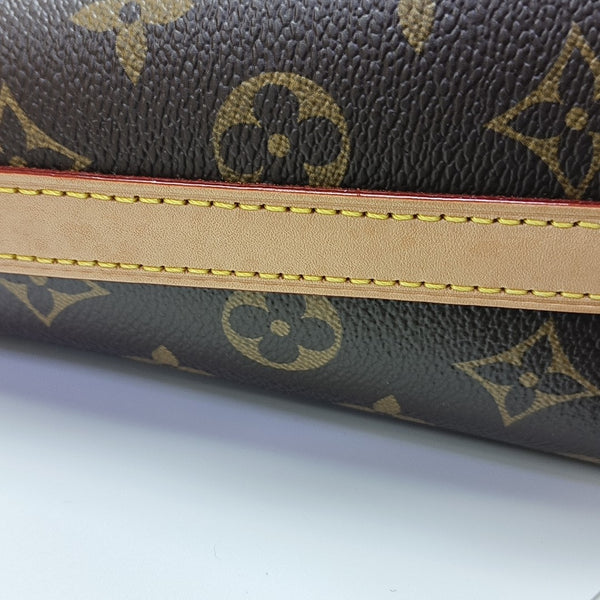 Monogram Coated Canvas Shoulder Bag Brown
