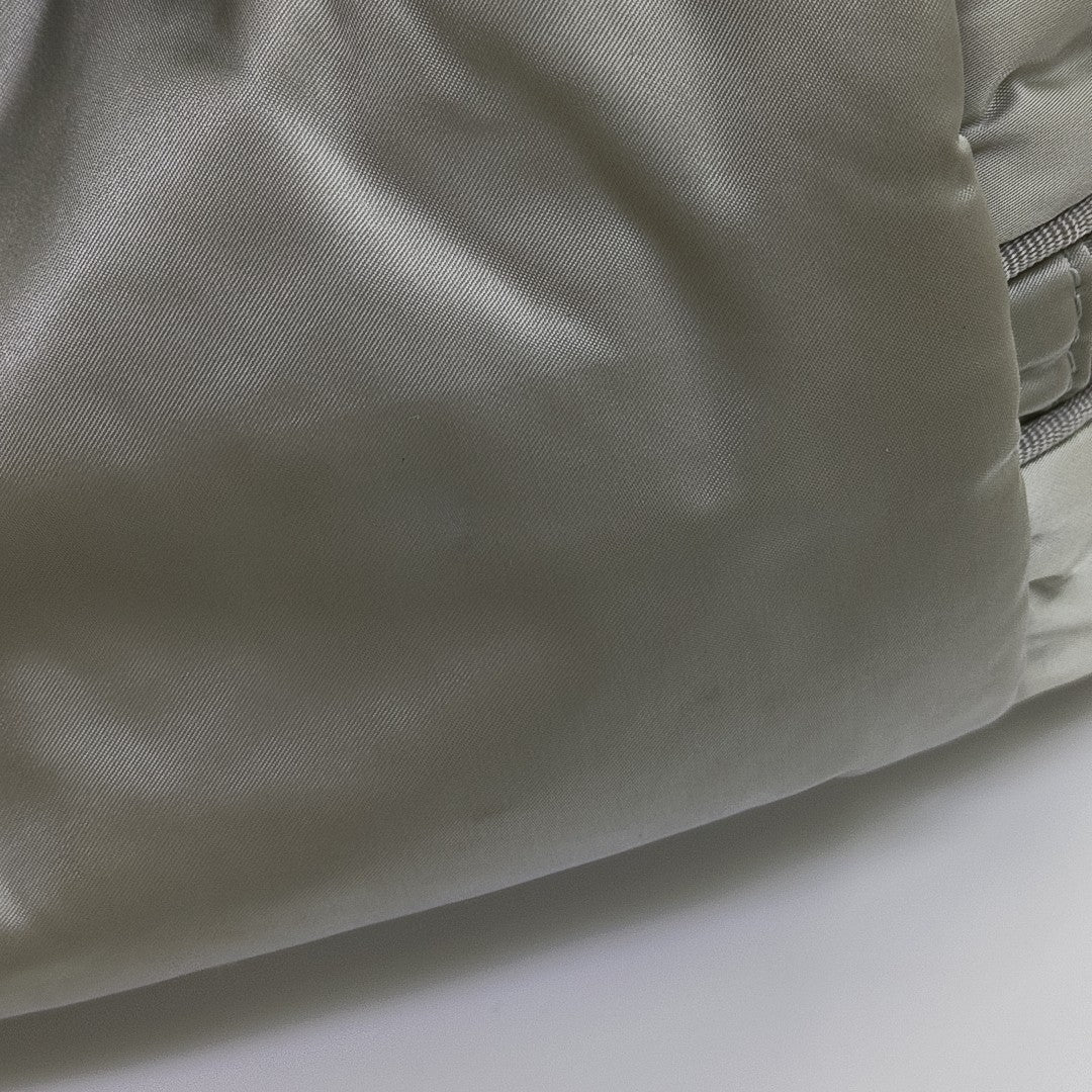 Quilted Nylon Shoulder Bag Gray