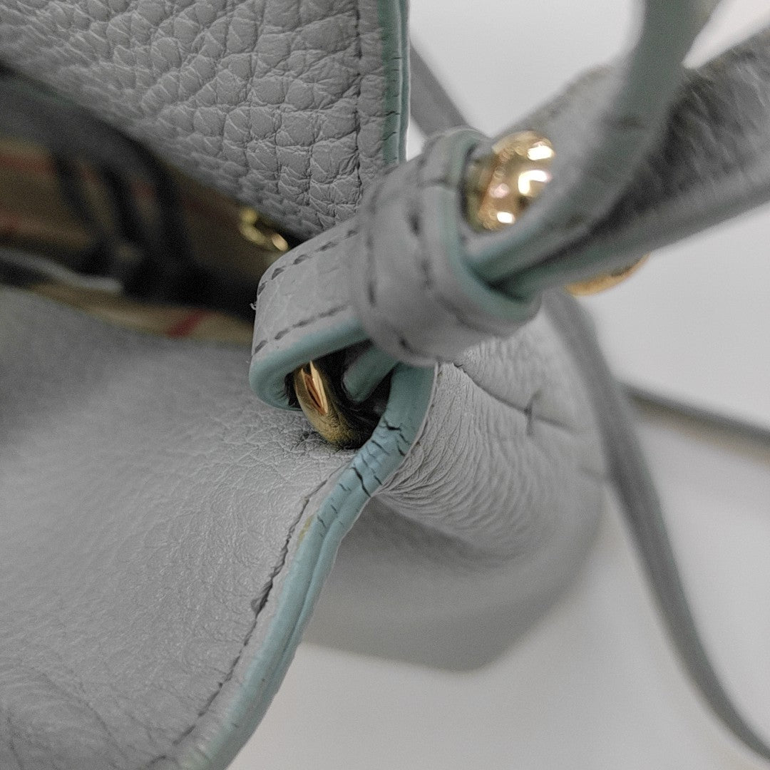 Calfskin Shoulder Bag Blue